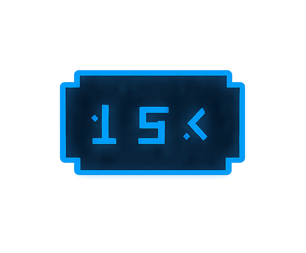 Retro Pixelated Neon Sign Design